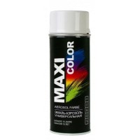 Maxi Color Эмаль аэрозольная универсальная, белая, 400мл 
