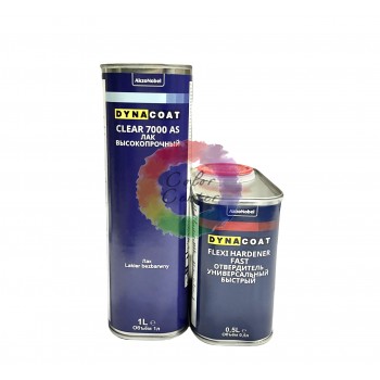 DYNA Clear 7000 AS Прозорий Акриловий Лак + затверджувач Flexi fast, 1л + 0,5л